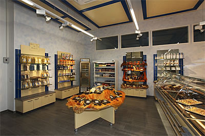 Ladenbau, Bäckerei, Bosshard, Eschlikon, Kühlmöbel. Korpusanlage