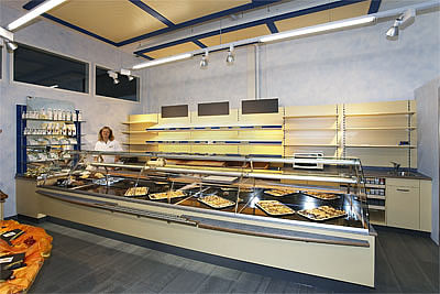 Ladenbau, Bäckerei, Bosshard, Eschlikon, Kühlmöbel. Korpusanlage