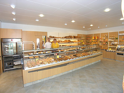 Ladenbau, Bäckerei, Kreyenbühl, Muri, Korpusanlage, Bäckereieinrichtung