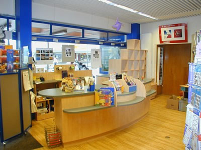 Ladenbau, Schrybi, Buchs, papeterie, Papeterieeinrichtung